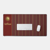 Stralende gouden zon op rood bureaumat (Keyboard & Muis)