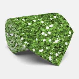 Stralende groene glitters stropdas voor heren