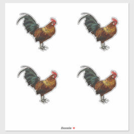 Stralende haan sticker