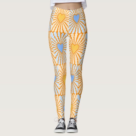 Stralende harten leggings (Voorkant)