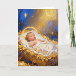 Stralende Heilige Nacht Kerstkaart Kaart