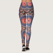 Stralende heldere spiraalvormige kunst leggings (Achterkant)