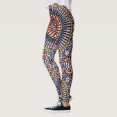 Stralende heldere spiraalvormige kunst leggings (Links)