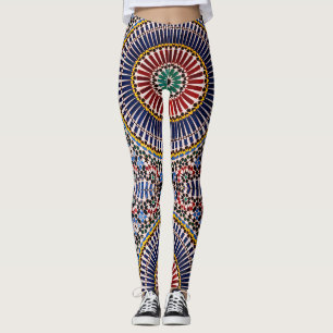 Stralende heldere spiraalvormige kunst leggings
