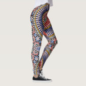 Stralende heldere spiraalvormige kunst leggings (Rechts)
