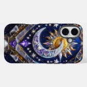 Stralende Hemelse Zon en Maan Design Case-Mate iPhone Case (Achterkant (horizontaal))