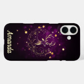 Stralende hert in goud Case-Mate iPhone case (Achterkant (horizontaal))