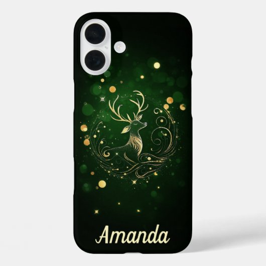 Stralende hert in goud Case-Mate iPhone case (Achterkant)