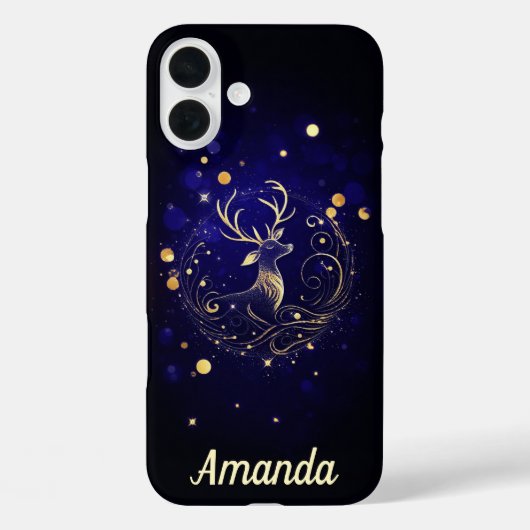 Stralende hert in goud Case-Mate iPhone case (Achterkant)