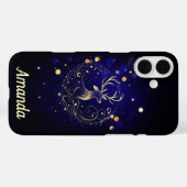 Stralende hert in goud Case-Mate iPhone case (Achterkant (horizontaal))