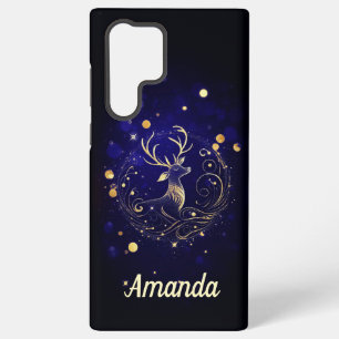 Stralende hert in goud samsung galaxy hoesje