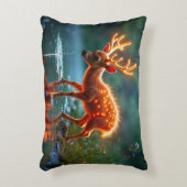 Stralende herten fauna watering hole forbs accent kussen (Voorkant(Verticaal))