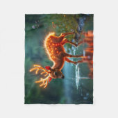 Stralende herten fauna watering hole forbs fleece deken (Voorkant)