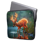 Stralende herten fauna watering hole forbs laptop sleeve (Voorkant Links)