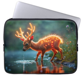 Stralende herten fauna watering hole forbs laptop sleeve