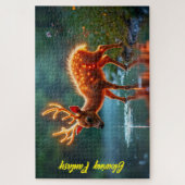 Stralende herten fauna watering hole forbs legpuzzel (Verticaal)