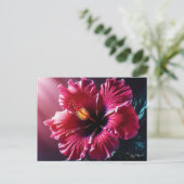 Stralende Hibiscus in bloei Briefkaart (Staand voorkant)