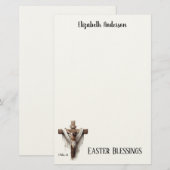 Stralende hoop aan het kruis briefpapier (Voorkant / Achterkant)