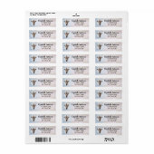 Stralende hoop aan het kruis etiket (Full Sheet)