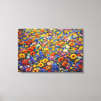 Stralende Horizon: De Oneindige Wilde Bloemengolf Canvas Afdruk
