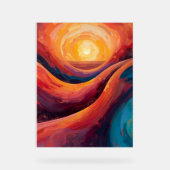 Stralende Horizon – Levendige Abstracte Zonsonderg Acryl Bord (Voorkant)