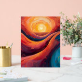 Stralende Horizon – Levendige Abstracte Zonsonderg Acryl Bord (Huwelijk)
