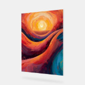 Stralende Horizon – Levendige Abstracte Zonsonderg Acryl Bord (Hoek)