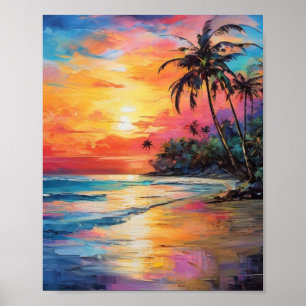 Stralende Horizonten: Een Impressionistische Zonso Poster