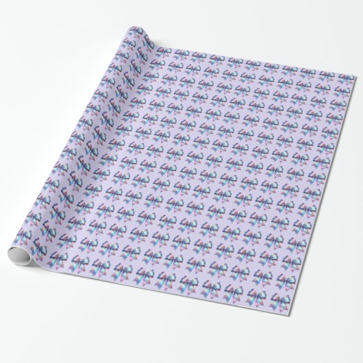 Stralende Iridiscerende Strikken Cadeaupapier (Uitgerold)