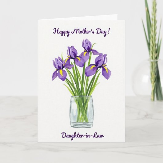 Stralende Iris Moederdagkaart Kaart (Voorkant)