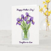 Stralende Iris Moederdagkaart Kaart (Gele Bloem)