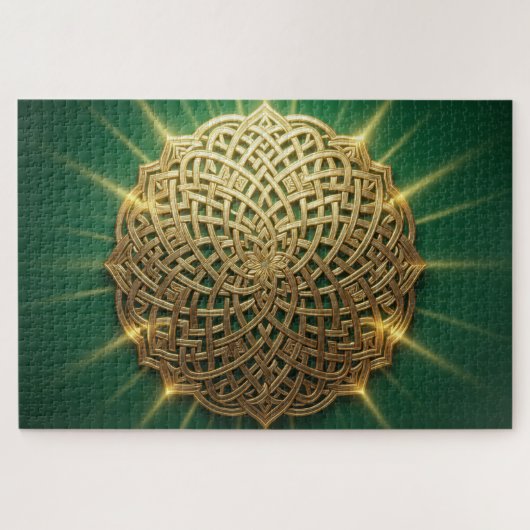 Stralende Keltische Knoop Mandala Legpuzzel (Horizontaal)