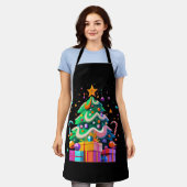 Stralende Kerstboom Magie Schort (Gedragen)