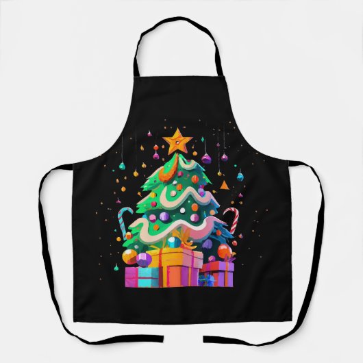 Stralende Kerstboom Magie Schort (Voorkant)