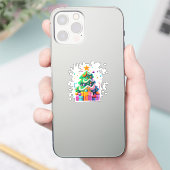 Stralende Kerstboom Magie Sticker (Telefoon)