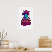 stralende kerstfusie poster (Keuken)