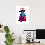 stralende kerstfusie poster (Thuiskantoor)