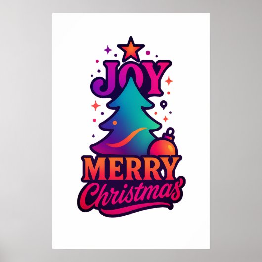 stralende kerstfusie poster (Voorkant)