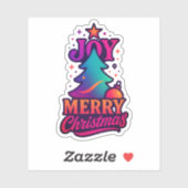 stralende kerstfusie sticker (Vel)