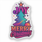 stralende kerstfusie sticker (Voorkant)