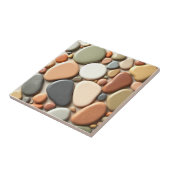 Stralende kiezelsteen tegeltje (Zijkant)