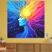 Stralende Kosmische Geest Ontwaken Canvas Afdruk (Insitu (Woonkamer))