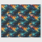 Stralende Kosmische Kleurwervelingen Cadeaupapier (Vlak)