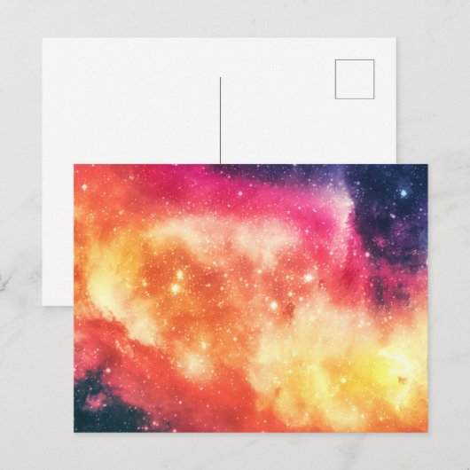 Stralende Kosmische Nevel Briefkaart (Voorkant / Achterkant)