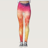 Stralende Kosmische Nevel Leggings (Voorkant)