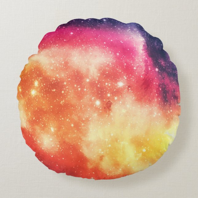 Stralende Kosmische Nevel Rond Kussen (Voorkant)