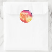 Stralende Kosmische Nevel Ronde Sticker (Tas)