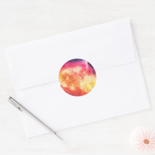 Stralende Kosmische Nevel Ronde Sticker