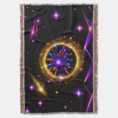 Stralende Kosmische Portaal Worpdeken Deken (Voorkant Verticaal)