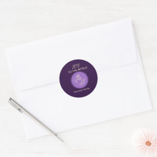 Stralende Lavendel Engel van Vreugde Eerste Naam Z Ronde Sticker